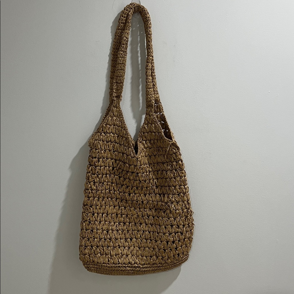 Straw Tote Bag Summer Purse Vacation Beach Bag Cottagecore Eco-Friendly Natural